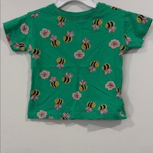 Old Navy Green Bee and Flower Short Sleeve Tee